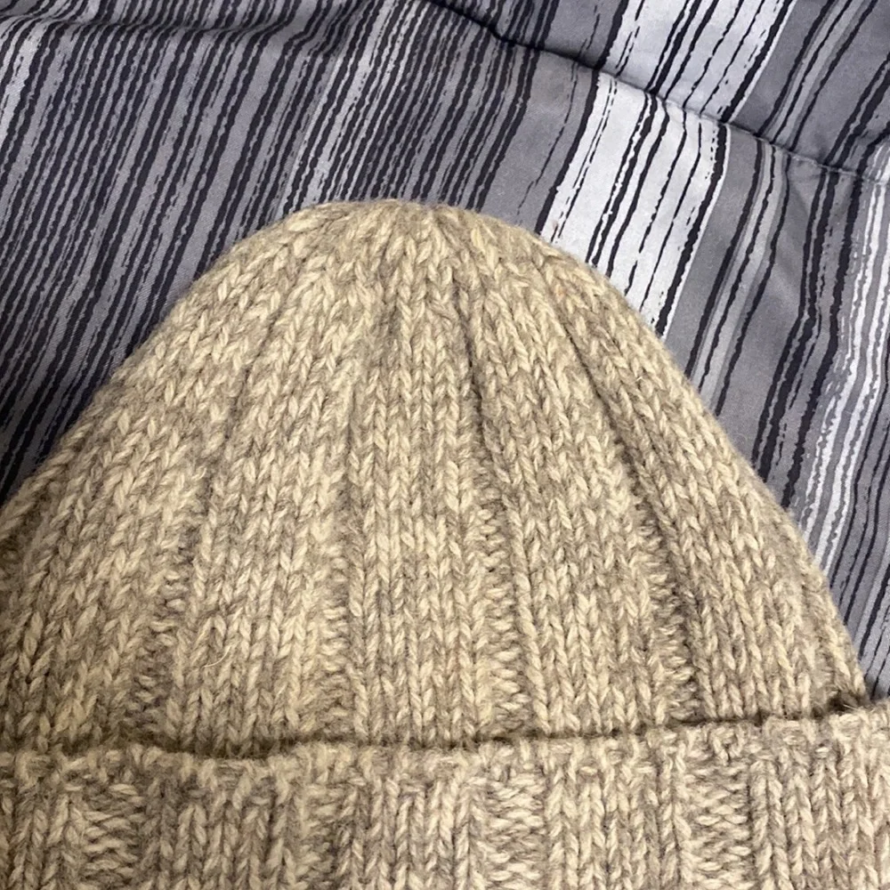 Polo, Ralph Lauren embroidered wool beanie tan cream embroidered olive green_5